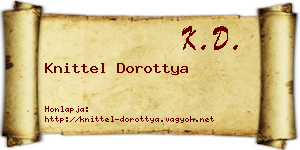 Knittel Dorottya névjegykártya